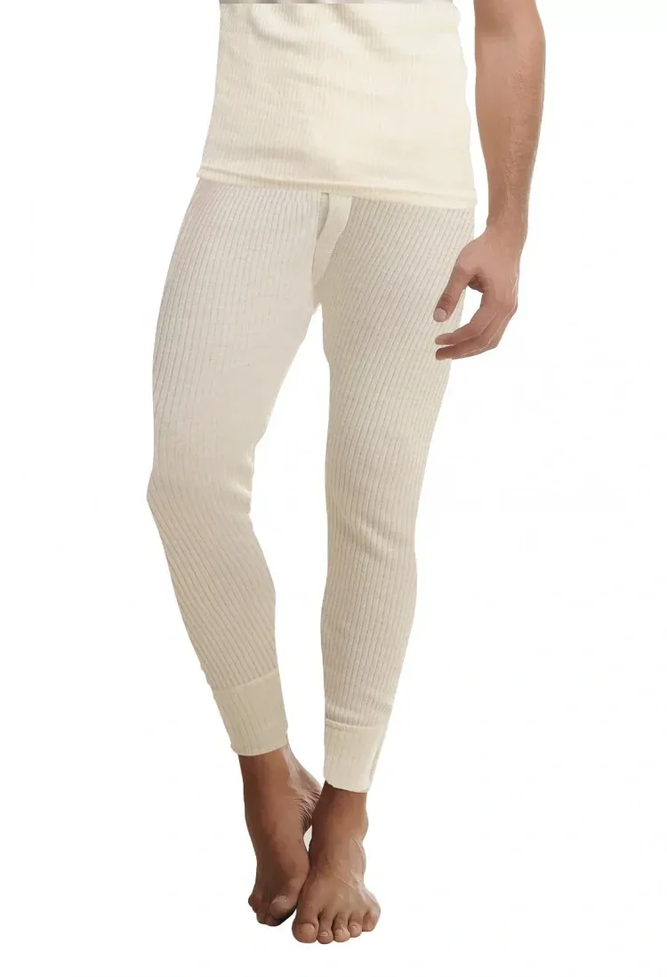 1001%20-%20Men%27s%20100%25%20Wool%20Long%20Underwear%20-%201001 Knitted cream thermal pajama pants, cozy wool loungewear, warm winter sleepwear, men's cozy knit joggers, comfortable ribbed lounge pants, Shop of Turkey clothing, buy from Turkey online, fast shipping available.