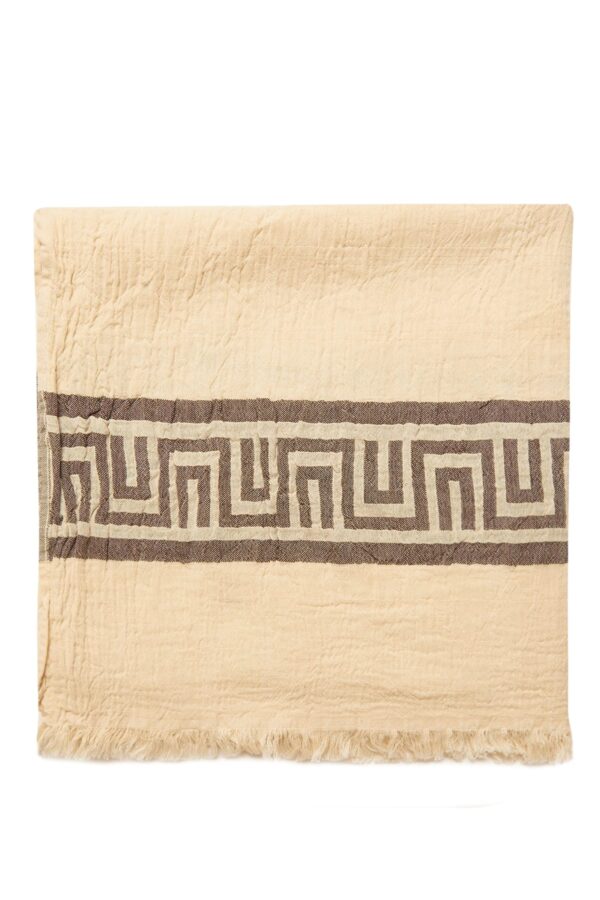 Ancient Turkish Towel - Brown, 100% Organic Cotton, Handmade, Bath Towel, Peshtemal, Sauna Towel, Beach Towel