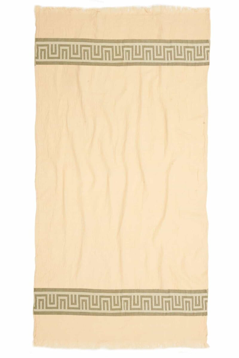 Ancient Greek Turkish Towel - Olive, 100% Organic Cotton, Handmade, Bath Towel, Peshtemal, Sauna Towel, Beach Towel