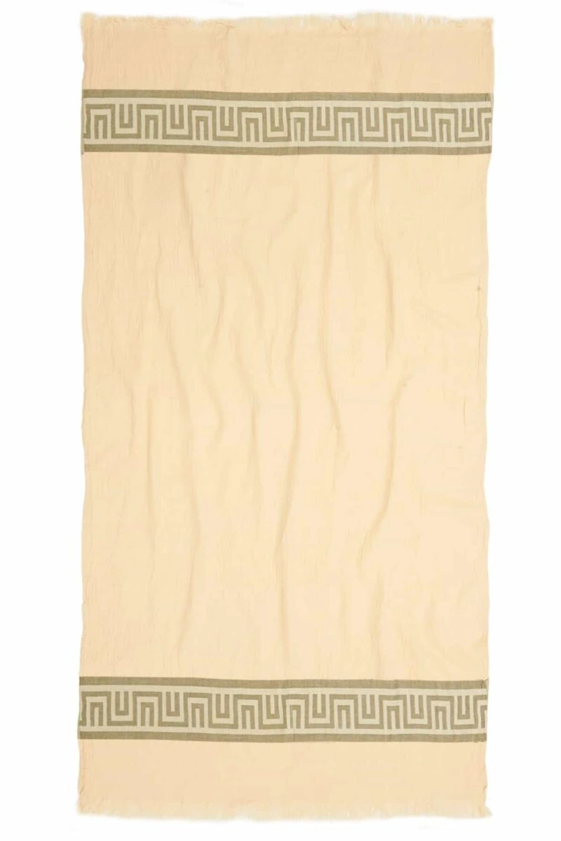 Ancient Greek Turkish Towel - Olive, 100% Organic Cotton, Handmade, Bath Towel, Peshtemal, Sauna Towel, Beach Towel