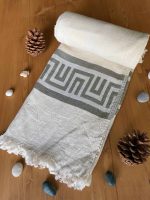 Ancient Greek Turkish Towel - Olive, 100% Organic Cotton, Handmade, Bath Towel, Peshtemal, Sauna Towel, Beach Towel