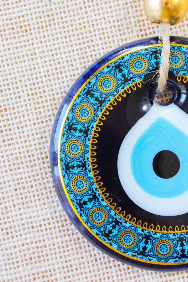Blue Colour Painted Evil Eye Design