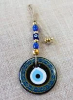 Blue Colour Painted Evil Eye Design