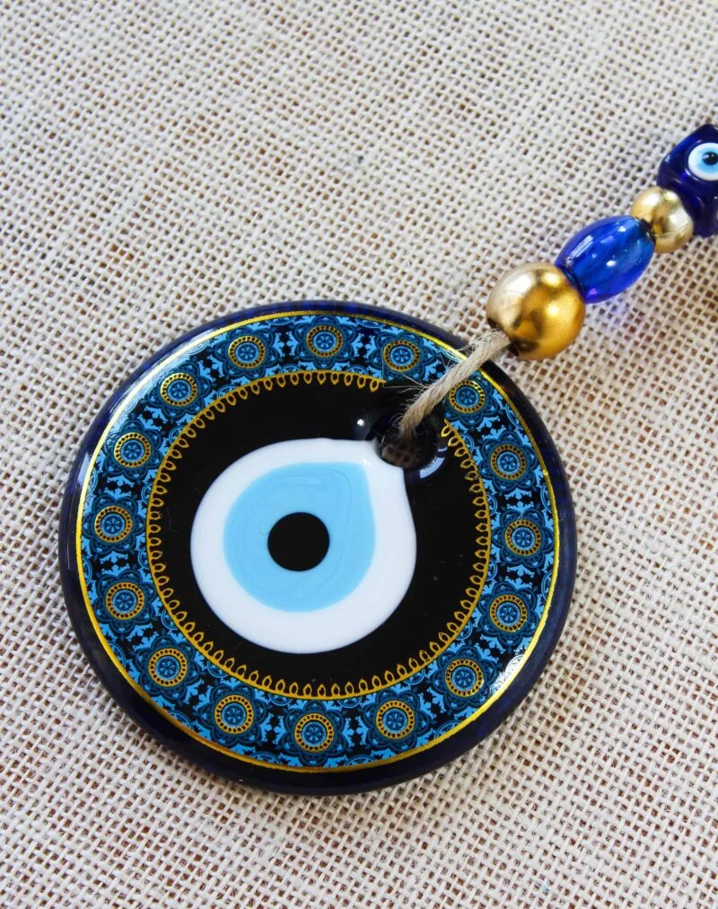 Blue Colour Painted Evil Eye Design