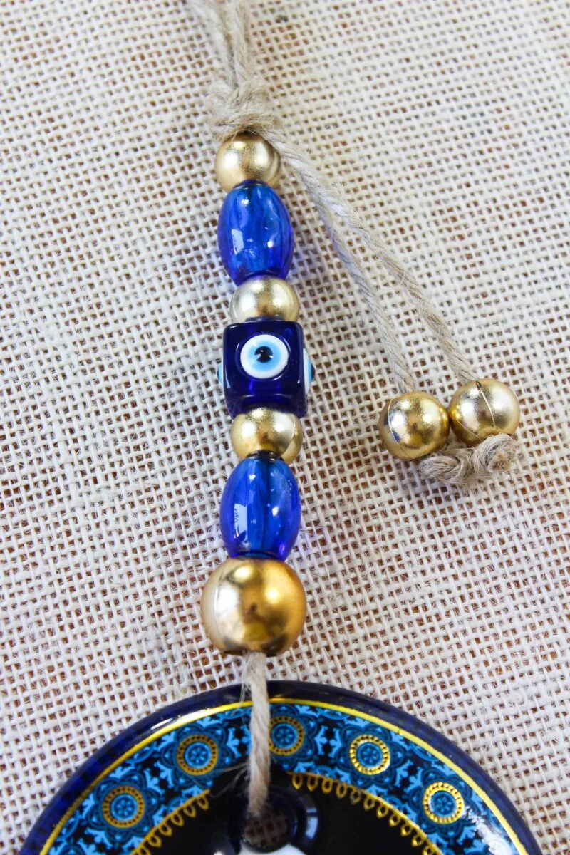 Blue Colour Painted Evil Eye Design