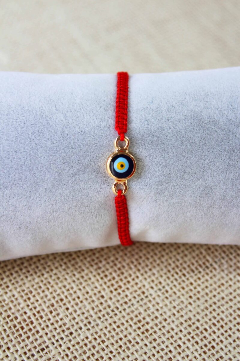 Colorful Gold Plated Evil Eye Macrame Bracelets