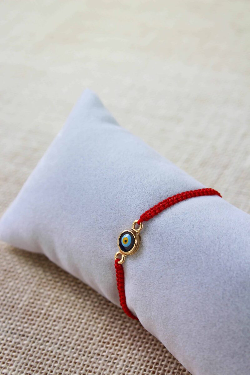 Colorful Gold Plated Evil Eye Macrame Bracelets
