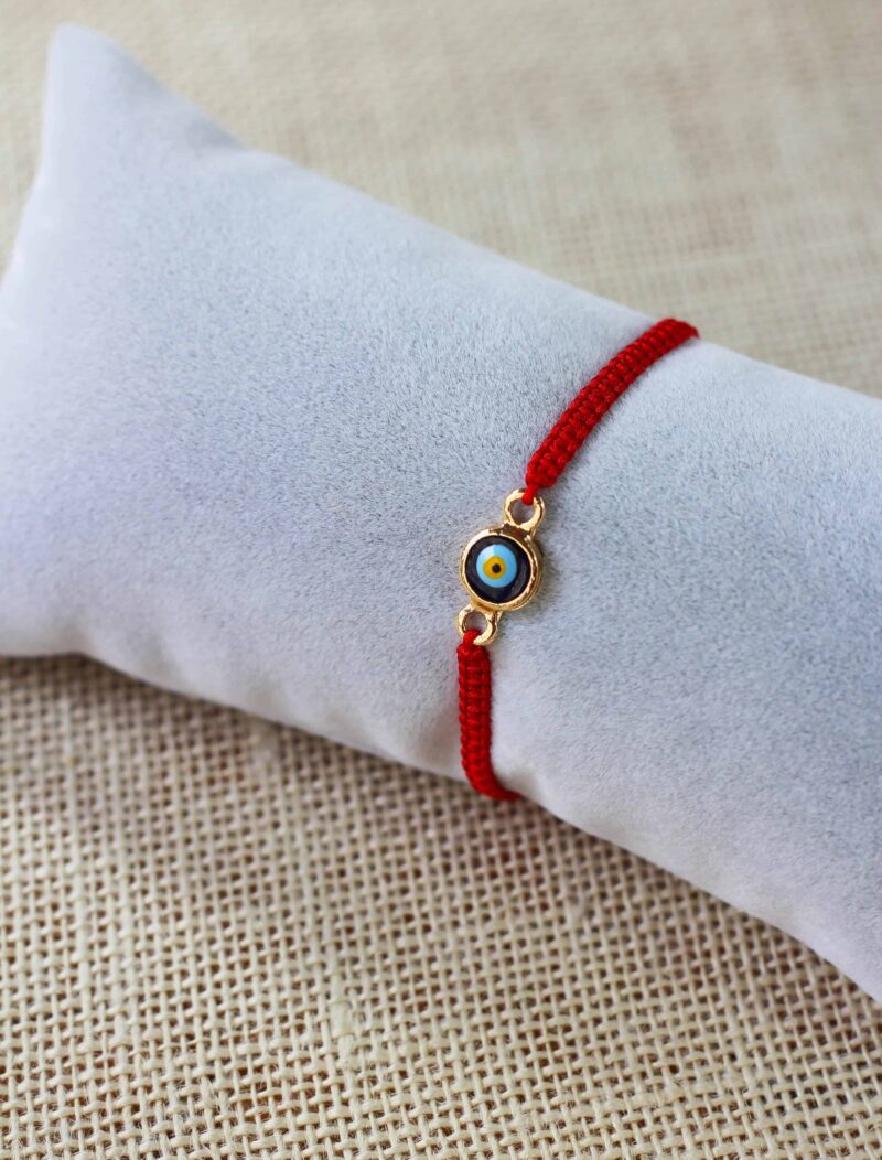 Colorful Gold Plated Evil Eye Macrame Bracelets