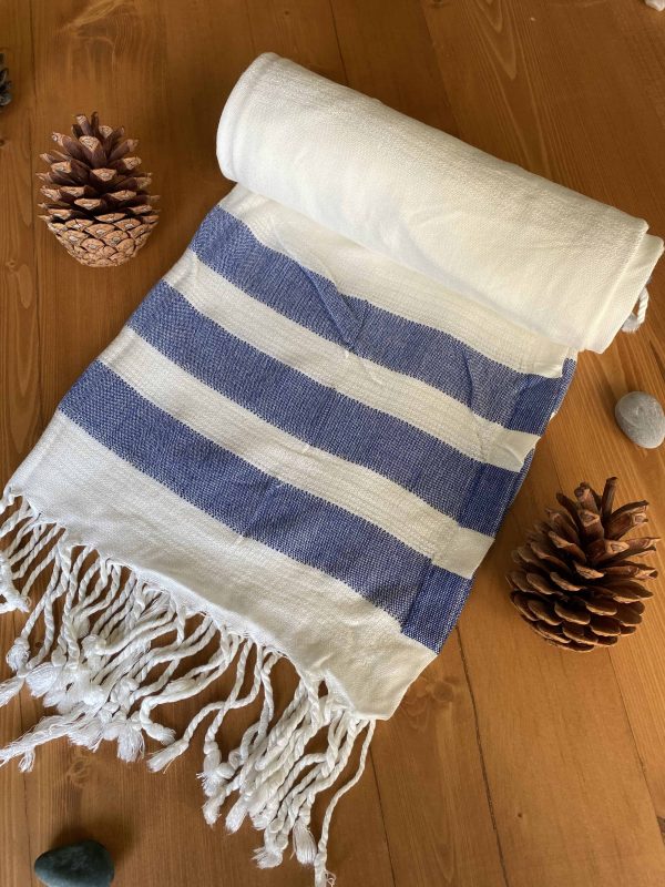 Dubai Turkish Towel - Blue, Handmade, Bath Towel, Peshtemal, Sauna Towel, Beach Towel