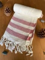 Dubai Turkish Towel - Red, Handmade, Bath Towel, Peshtemal, Sauna Towel, Beach Towel