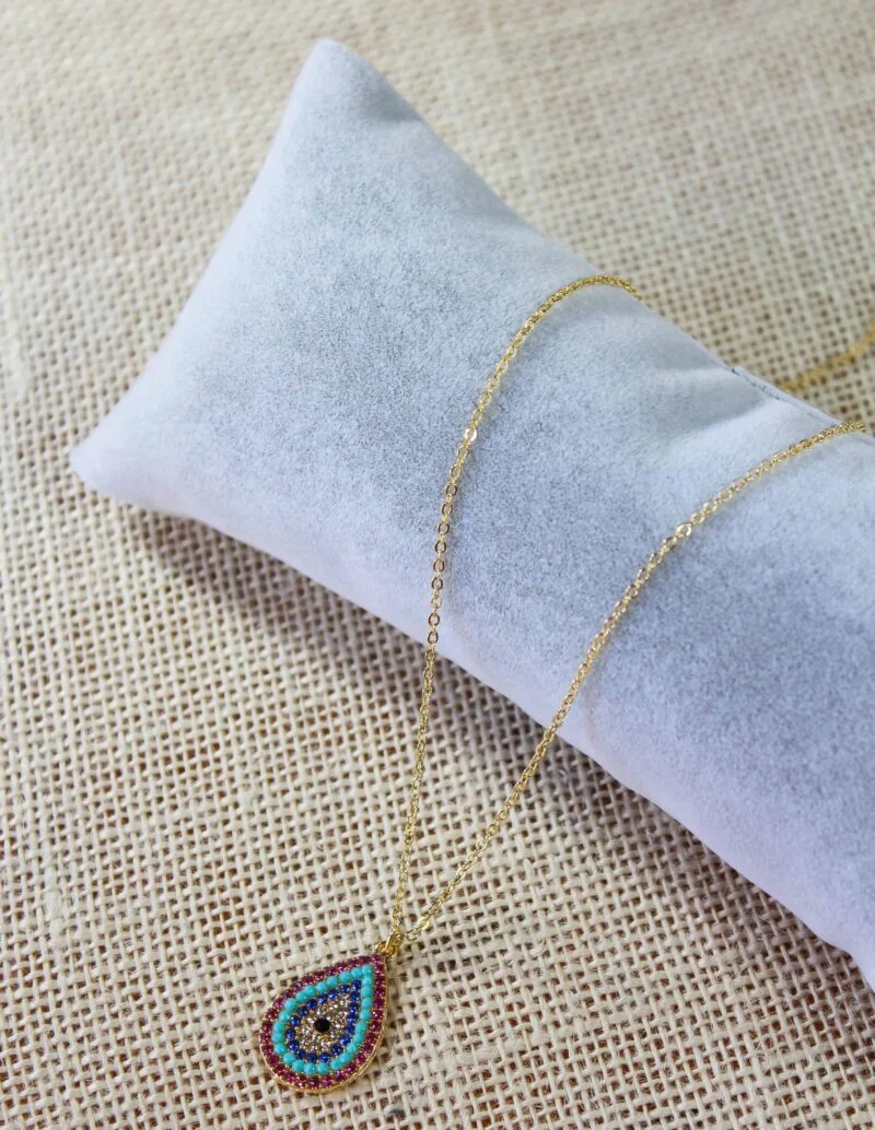 Evil Eye Water Drop Necklace