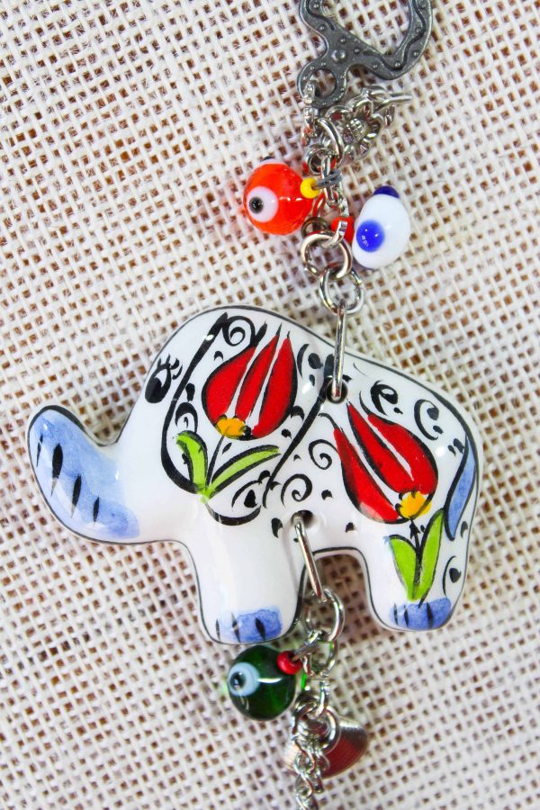 Evil Eye with Turkish Ceramic Elephant