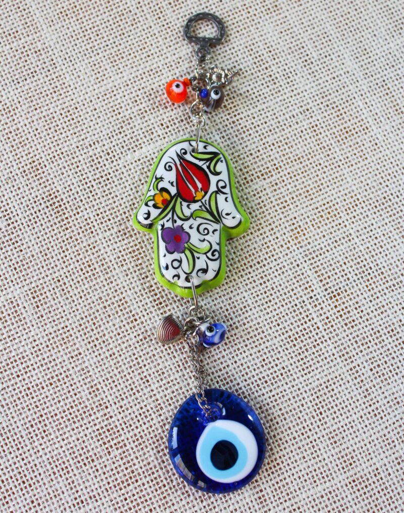 Evil Eye with Turkish Ceramic Hamsa Hand
