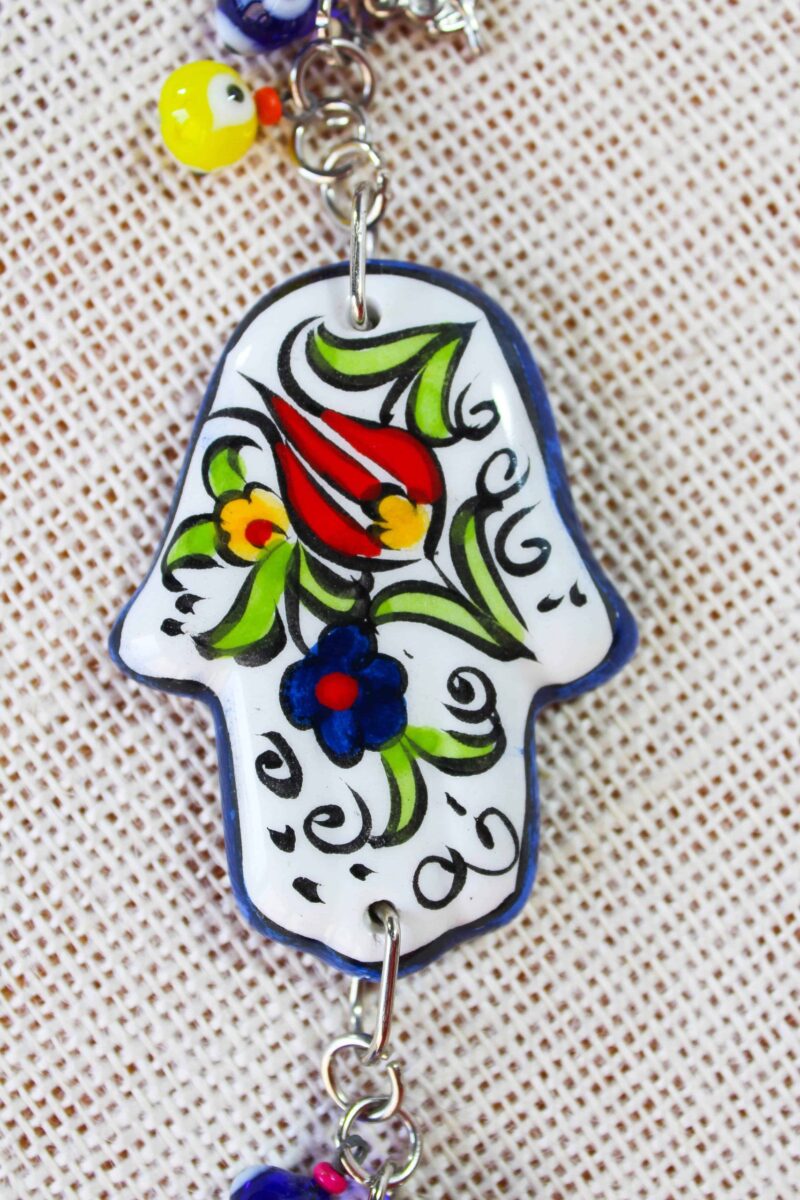 Evil Eye with Turkish Ceramic Hamsa Hand
