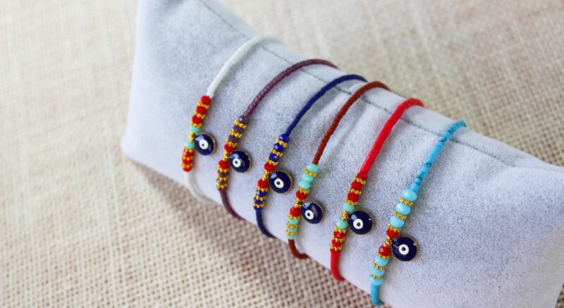 Fashion Colorful Evil Eye Bead Bracelets
