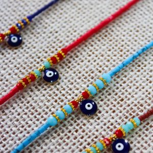Fashion Colorful Evil Eye Bead Bracelets