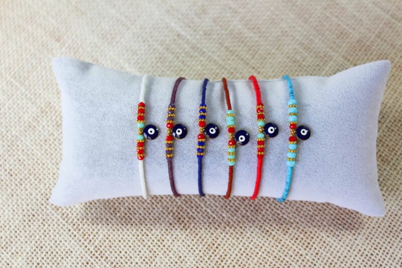 Fashion Colorful Evil Eye Bead Bracelets