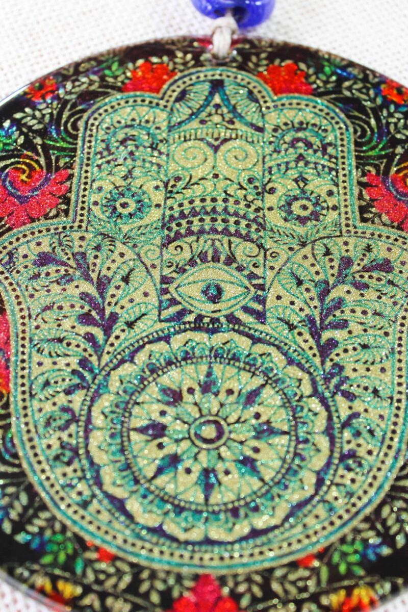 Fusion Art Glass Ornament Hamsa Hand 16cm
