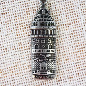 Galata Tower Metal Keychain