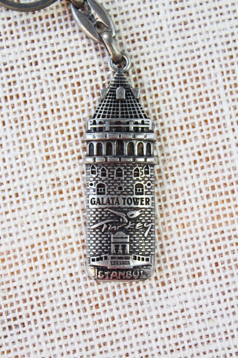 Galata Tower Metal Keychain