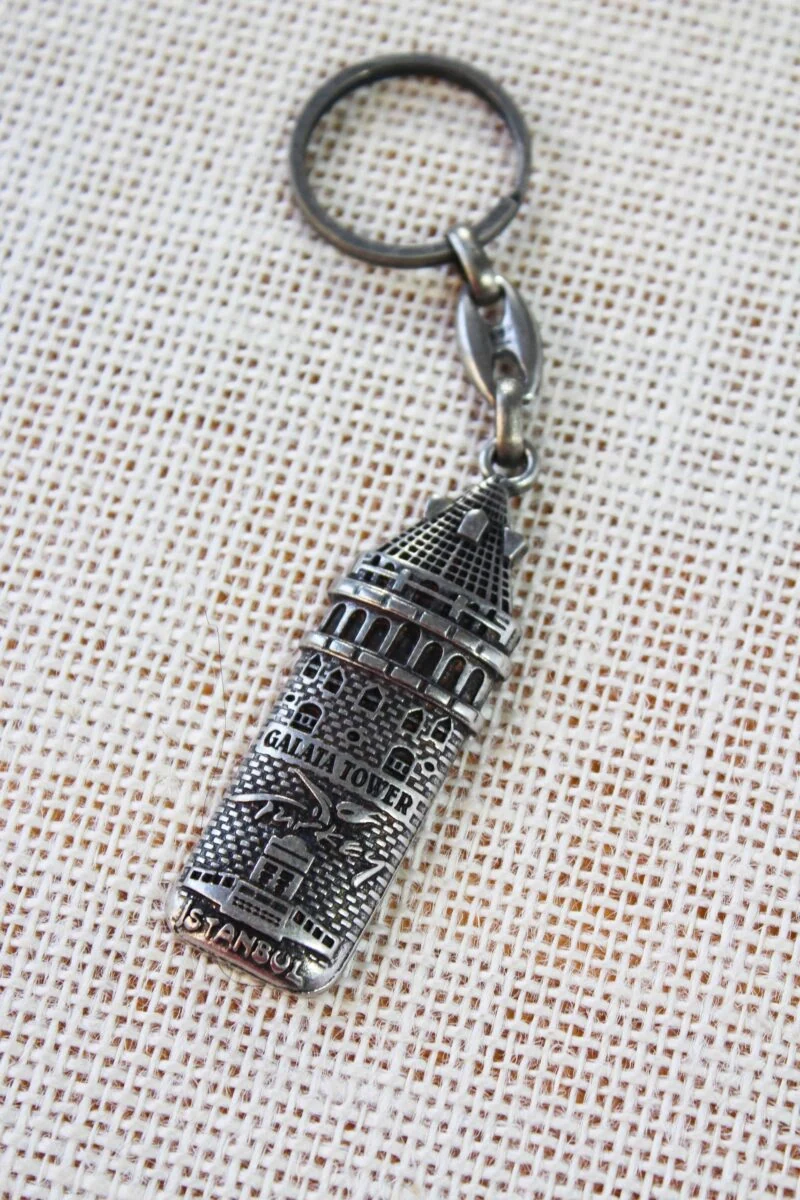 Galata Tower Metal Keychain