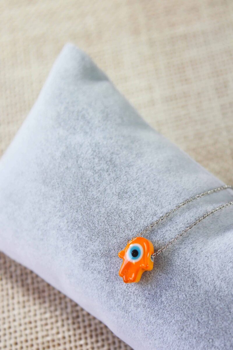 Glass Evil Eye Hamsa Hand Necklaces