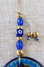 Glass Round Blue Evil Eye