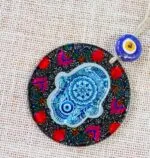 Hamsa Hand Evil Eye 3D Glass Wall Ornament