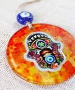 Hamsa Hand Evil Eye 3D Glass Wall Ornament