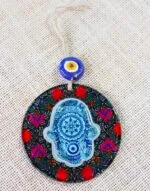 Hamsa Hand Evil Eye 3D Glass Wall Ornament