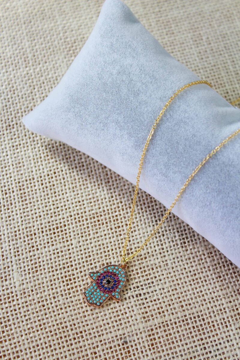 Hamsa Hand Evil Eye Necklace