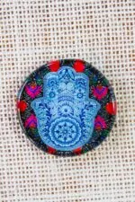 Hamsa Hand Fusion Art Glass Magnets