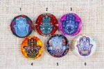 Hamsa Hand Fusion Art Glass Magnets