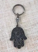 Hamsa Hand Metal Keychain