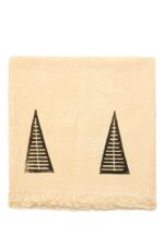 Hand Printed Pyramid Turkish Towel - Black, 100% Organic Cotton, Handmade, Bath Towel, Peshtemal, Sauna Towel, Beach Towel
