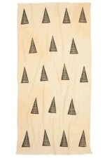 Hand Printed Pyramid Turkish Towel - Black, 100% Organic Cotton, Handmade, Bath Towel, Peshtemal, Sauna Towel, Beach Towel