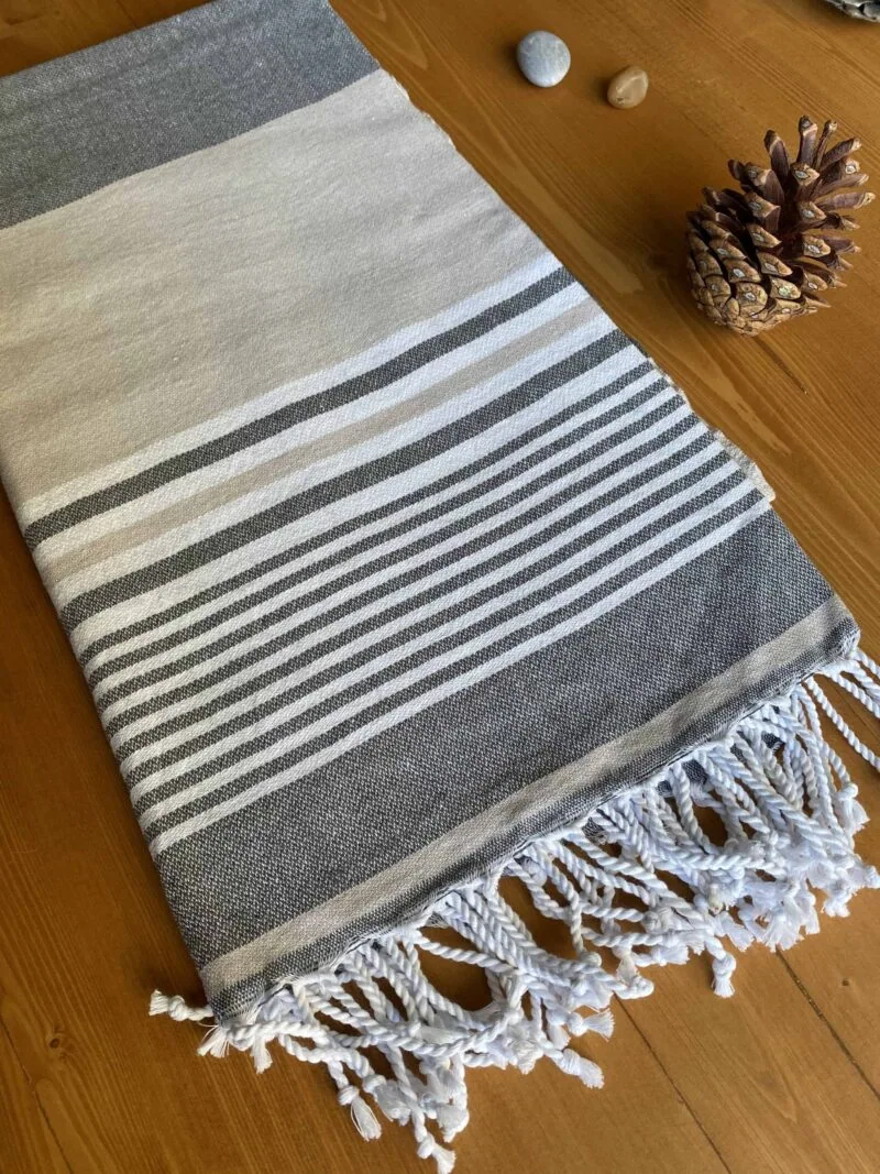 Hawaii Turkish Towel - Chocolate, 100% Organic Cotton, Handmade, Bath Towel, Peshtemal, Sauna Towel, Beach Towel