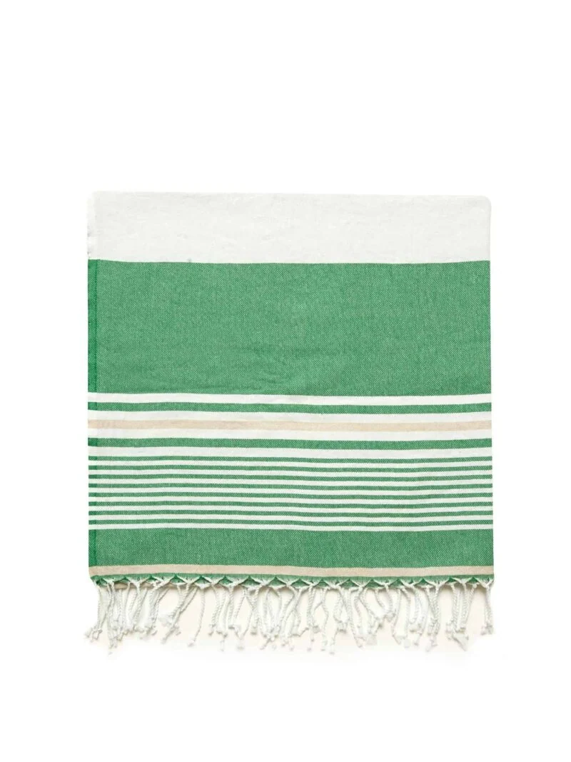 Hawaii Turkish Towel - Green, 100% Organic Cotton, Handmade, Bath Towel, Peshtemal, Sauna Towel, Beach Towel