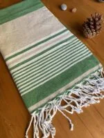 Hawaii Turkish Towel - Green, 100% Organic Cotton, Handmade, Bath Towel, Peshtemal, Sauna Towel, Beach Towel