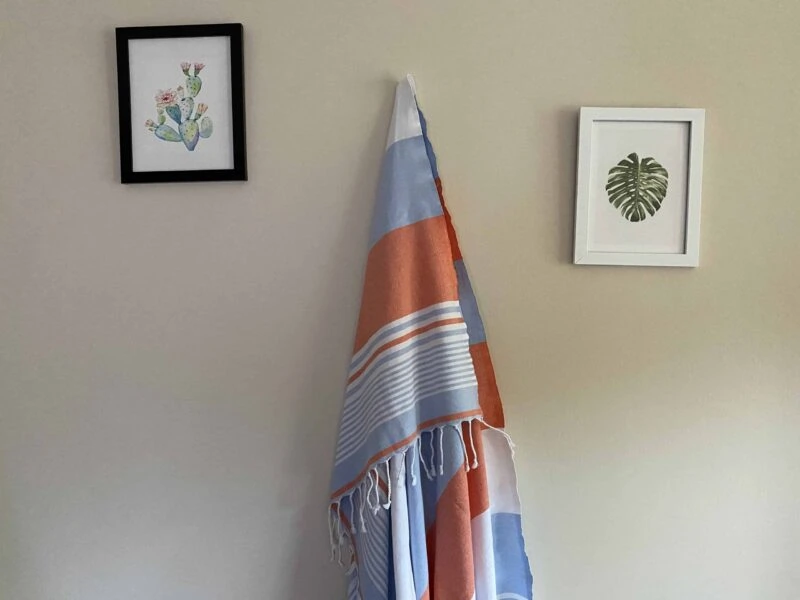 Hawaii Turkish Towel - Orange, 100% Organic Cotton, Handmade, Bath Towel, Peshtemal, Sauna Towel, Beach Towel