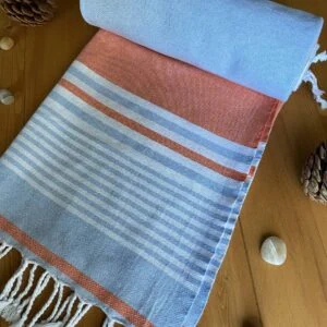 Hawaii Turkish Towel - Orange, 100% Organic Cotton, Handmade, Bath Towel, Peshtemal, Sauna Towel, Beach Towel