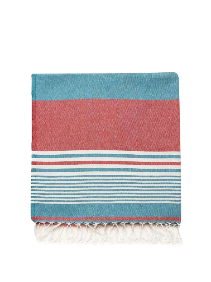 Hawaii Turkish Towel - Red, 100% Organic Cotton, Handmade, Bath Towel, Peshtemal, Sauna Towel, Beach Towel