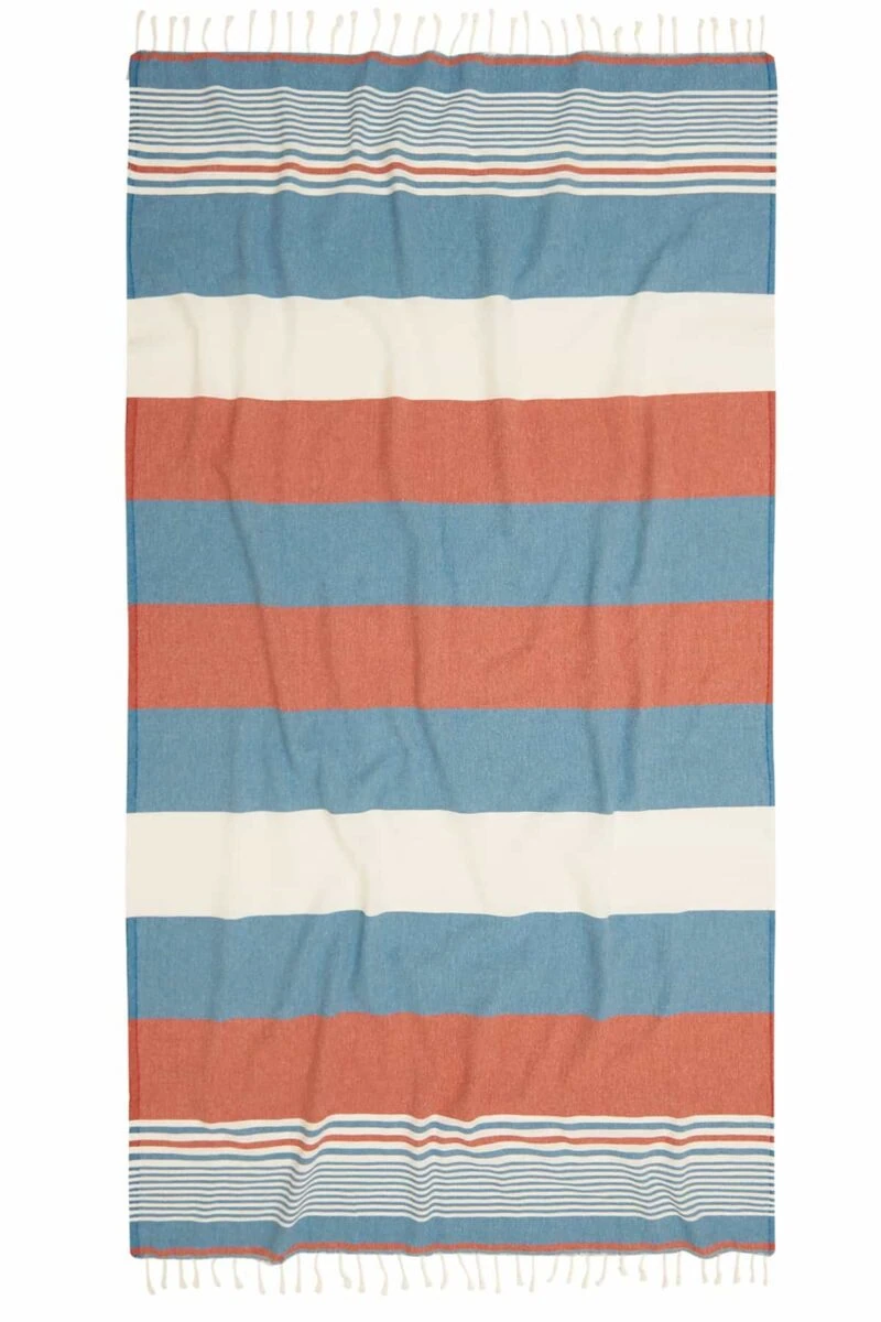 Hawaii Turkish Towel - Red, 100% Organic Cotton, Handmade, Bath Towel, Peshtemal, Sauna Towel, Beach Towel