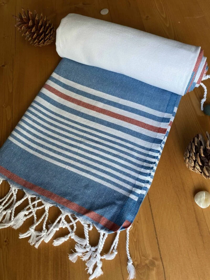 Hawaii Turkish Towel - Red, 100% Organic Cotton, Handmade, Bath Towel, Peshtemal, Sauna Towel, Beach Towel