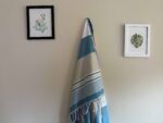Hawaii Turkish Towel - Turquoise, 100% Organic Cotton, Handmade, Bath Towel, Peshtemal, Sauna Towel, Beach Towel