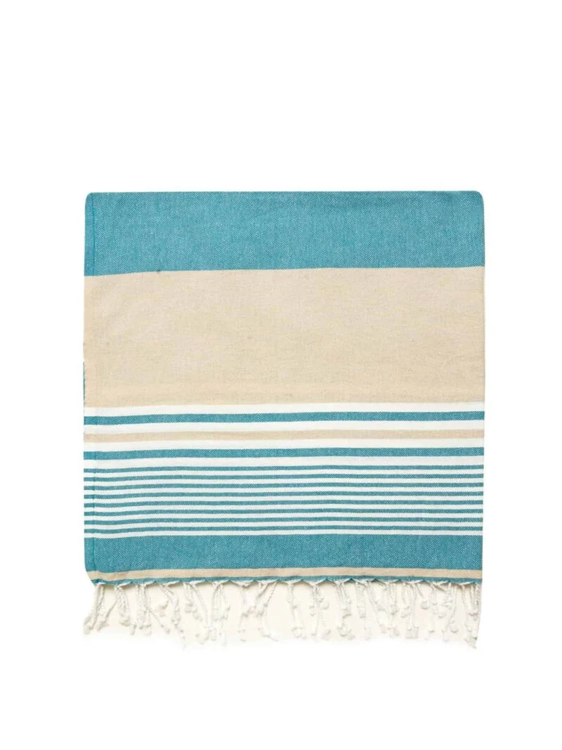 Hawaii Turkish Towel - Turquoise, 100% Organic Cotton, Handmade, Bath Towel, Peshtemal, Sauna Towel, Beach Towel