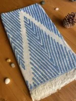 Helsinki Turkish Towel - Blue, 100% Organic Cotton, Handmade, Bath Towel, Peshtemal, Sauna Towel, Beach Towel