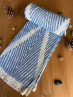 Helsinki Turkish Towel - Blue, 100% Organic Cotton, Handmade, Bath Towel, Peshtemal, Sauna Towel, Beach Towel