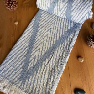 Helsinki Turkish Towel - Dutch Blue, 100% Organic Cotton, Handmade, Bath Towel, Peshtemal, Sauna Towel, Beach Towel