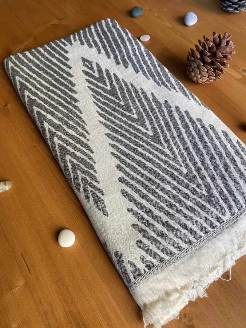 Helsinki Turkish Towel - Moonless Night, 100% Organic Cotton, Handmade, Bath Towel, Peshtemal, Sauna Towel, Beach Towel